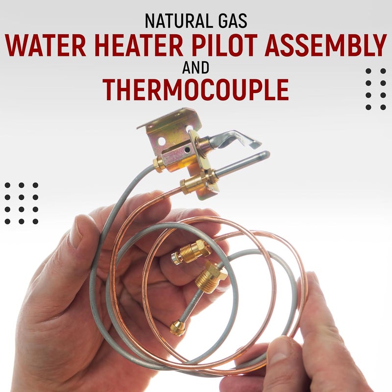 Granatan Water Heater Pilot Assembly, 24'' Pilot Thermocouple for Gas Water Heaters, Fits Desa, NR, Sears, Remington, Reddy, All-Pro, Universal - Image 2